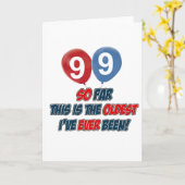 99ste verjaardag ontwerp kaart (Gele Bloem)