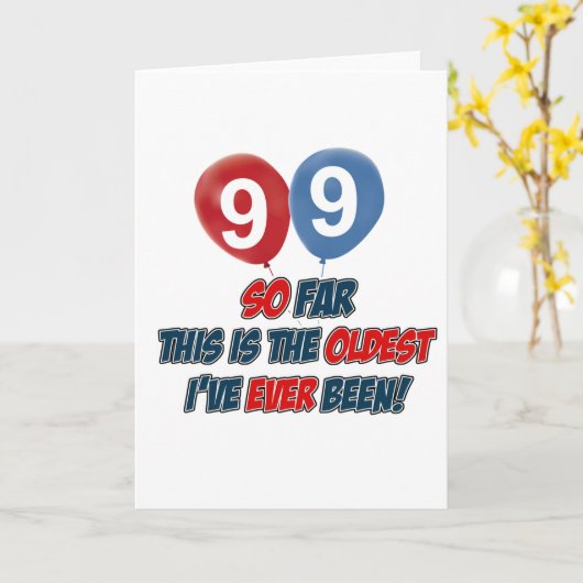 99ste verjaardag ontwerp kaart (Gele Bloem)