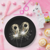 99ste verjaardag Sparklers op zwart Papieren Bordje (Feest)