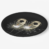 99ste verjaardag Sparklers op zwart Papieren Bordje (Gekanteld)