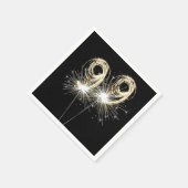 99ste verjaardag Sparklers op zwart Servet (Hoek)