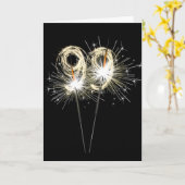 99th Birthday Sparklers on Black Kaart (Gele Bloem)