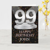 99th Birthday Spotlights Voeg een naam toe Kaart (Gele Bloem)