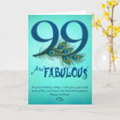 99th Birthday template Cards Kaart (Gele Bloem)