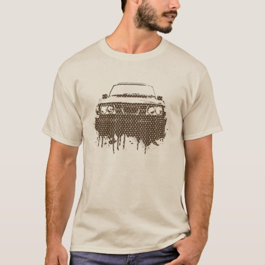 99turbo Griffin Gear parody — handtekening — bruin T-shirt (Voorkant)