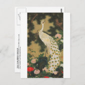 9. 老松孔雀図, 若冲 Oude pijnboom-Boom en Pauw, Jakuchu Briefkaart (Voorkant / Achterkant)