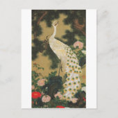 9. 老松孔雀図, 若冲 Oude pijnboom-Boom en Pauw, Jakuchu Briefkaart (Voorkant)