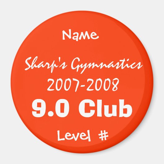 9,0 clubmagneet magneet (Voorkant)