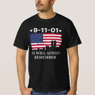 9-11-01 We zullen het altijd onthouden T-shirt