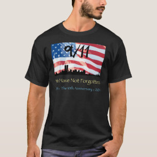 9/11 10de Jubileum WTC en de Vlag T-shirt