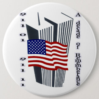 9-11 10e herdenking Jubileum Ronde Button 6,0 Cm