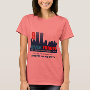 9/11 10e Jubileum - ter nagedachtenis aan aangepas T-shirt