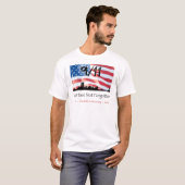 9/11 10e Jubileum WTC en de vlag T-shirt (Voorkant volledig)