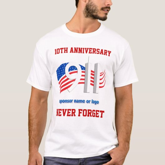 9/11 - 11 september - NY Gesponsorde Event T - shi T-shirt (Voorkant)