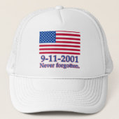 9-11-2001 Nooit vergeten shirts, Buttonnen Trucker Pet (Voorkant)