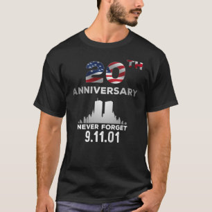 9 11 20e Jubileum Vergeet nooit 9 11 T-shirt