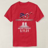 9 11 20e Jubileum Vergeet nooit 9 T-shirt (Design voorkant)