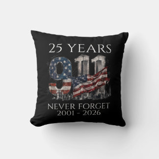 9/11 25 Years Never Forget 2001-2026 Memorial Kussen