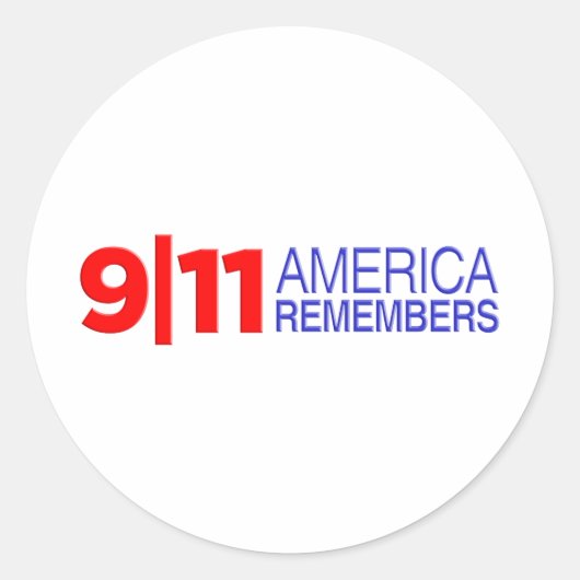 9/11 Amerika Herinneringen Ronde Sticker (Voorkant)