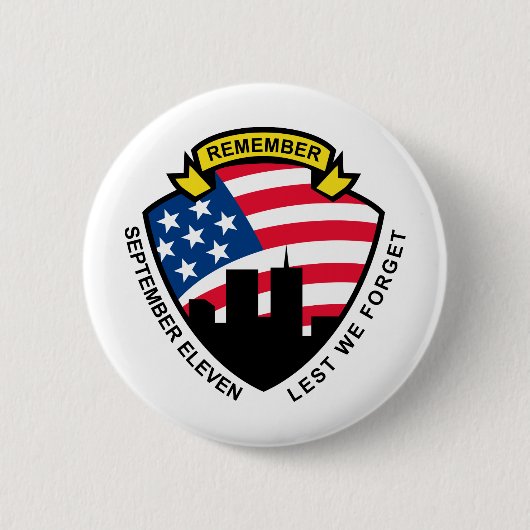 9-11 Amerikaans wereldhandelscentrum Ronde Button 5,7 Cm (Voorkant)