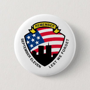 9-11 Amerikaans wereldhandelscentrum Ronde Button 5,7 Cm