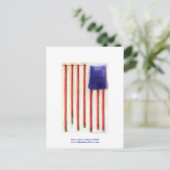 9/11 Amerikaanse Vlag Brandweer Tribute Postkaarte Briefkaart (Staand voorkant)