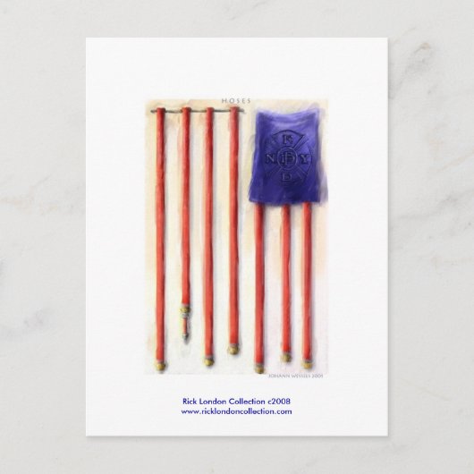 9/11 Amerikaanse Vlag Brandweer Tribute Postkaarte Briefkaart (Voorkant)