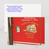 9-11 Firemen Postcard Briefkaart (Voorkant / Achterkant)