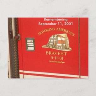 9-11 Firemen Postcard Briefkaart
