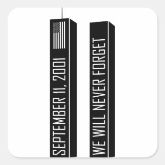 9_11 Gedenkteken Vierkante Sticker
