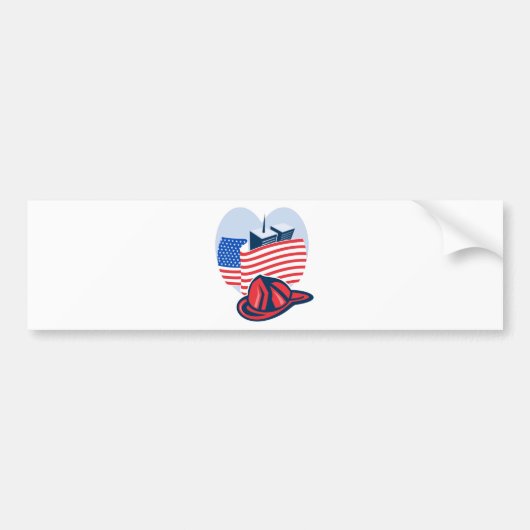 9/11 gedenkzuchtige amerikaanse vlag tweelingtoren bumpersticker (Voorkant)