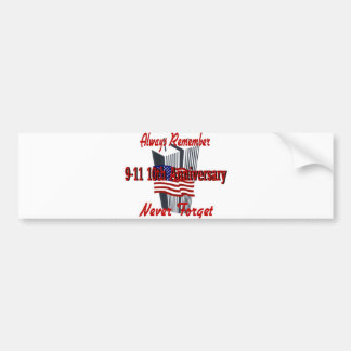 9-11 herdenking Jubileum 10 Bumpersticker