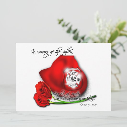 9/11 Herdenking Kaart (Staand voorkant)