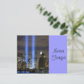 9-11 Herdenking op 10e Jubileum Briefkaart (Staand voorkant)