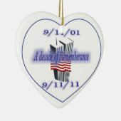 9-11 Herdenking op 10e Jubileum Keramisch Ornament (Rechts)