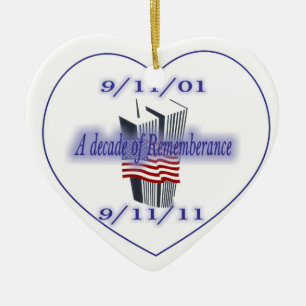 9-11 Herdenking op 10e Jubileum Keramisch Ornament