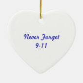 9-11 Herdenking op 10e Jubileum Keramisch Ornament (Achterkant)