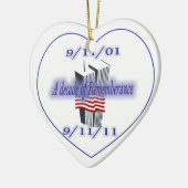 9-11 Herdenking op 10e Jubileum Keramisch Ornament (Links)