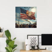 9/11-herdenkingskunstdruk Nooit Vergeten Poster (Thuiskantoor)