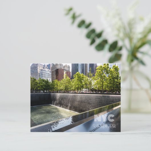 9/11-herdenkingsmonument briefkaart (Staand voorkant)