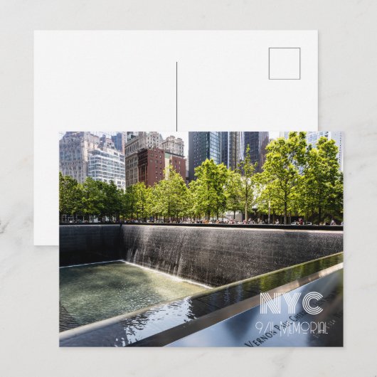 9/11-herdenkingsmonument briefkaart (Voorkant / Achterkant)