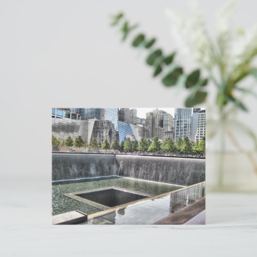 9/11-herdenkingsmonument briefkaart (Staand voorkant)