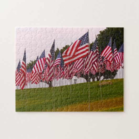 9-11 Herdenkingsvlaggen. Legpuzzel (Horizontaal)