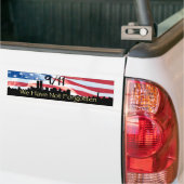 9/11 Herinnering NY Skyline en Waving Flag Bumpersticker (Op Truck)