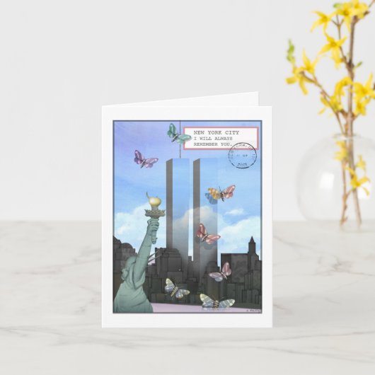 9/11 - Het World Trade Center in de Kaart overdag (Gele Bloem)