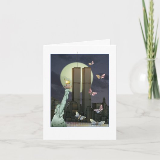 9/11 - Het World Trade Center om acht uur Kaart (Voorkant)