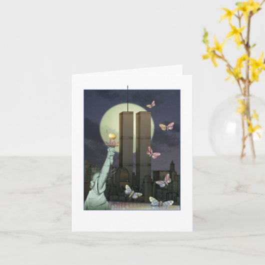 9/11 - Het World Trade Center om acht uur Kaart (Gele Bloem)