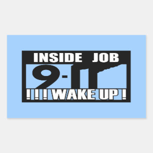 9-11 INSIDE JOB WAKE UP - 911 waarheid, waarderen Rechthoekige Sticker