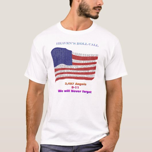 9-11 Jubileum Roll Call T-shirt (Voorkant)