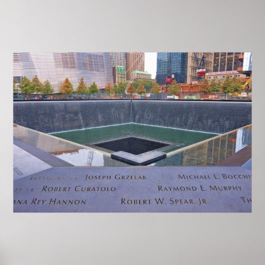 9-11 Memorial op de grond Poster (Voorkant)